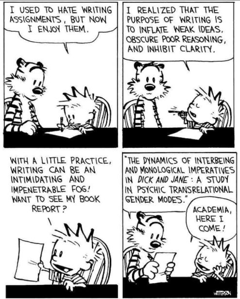 Calvin and Hobbes -- Academia Here I Come
